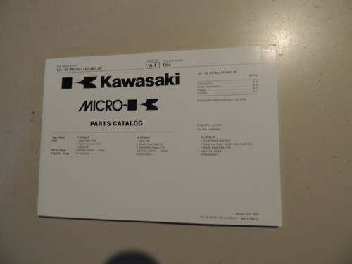 Parts catalog kawasaki 750 - catalog, z