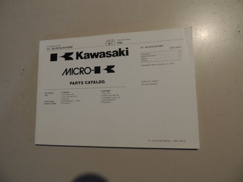 Parts catalogue kawasaki - catalogue, 750