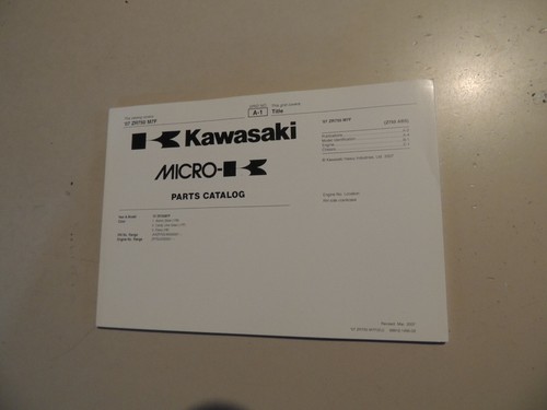 Parts catalogue kawasaki 750 - catalogue,
